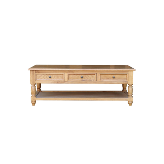 Oak Coffee Table with 6 Drawers